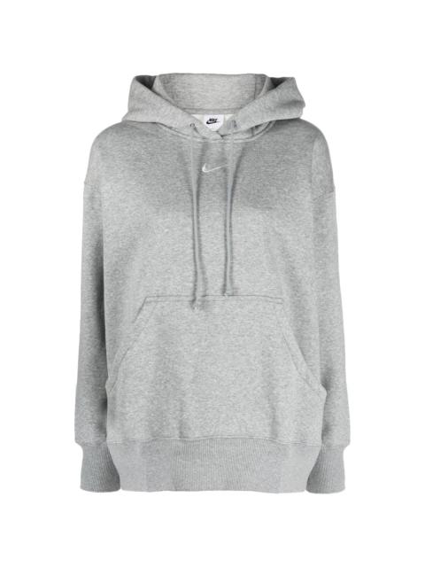 oversize mélange drawstring hoodie
