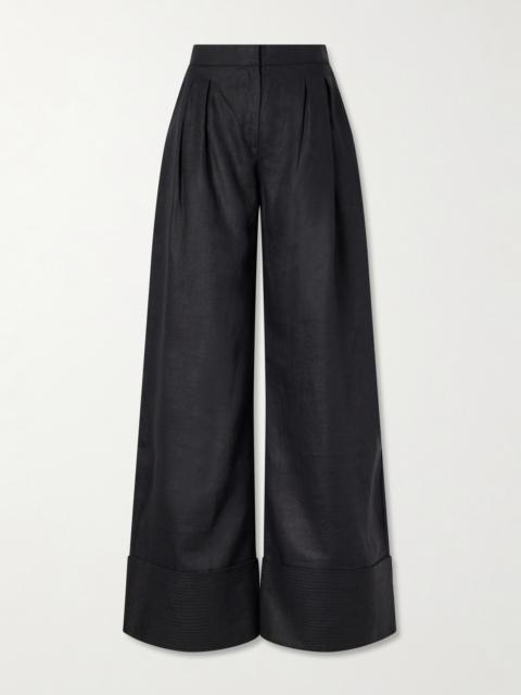 ANDRES OTALORA La Promesa Linen Wide-leg Pants