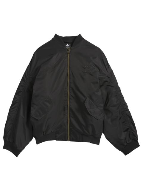 adidas Originals Men's adidas x Willy Chavarria Satin Oversized Bomber Jacket - Black