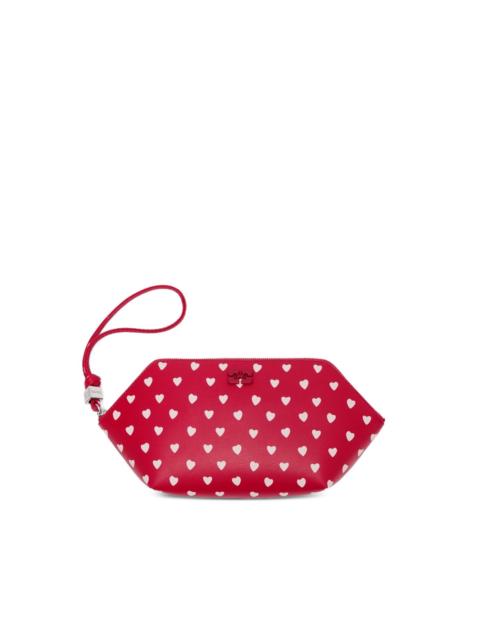 GANNI heart-print purse