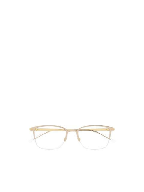 Montblanc square-frame half-rim glasses