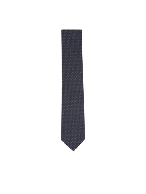 Canali geometric-pattern silk tie