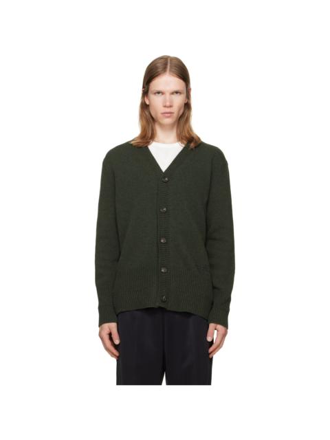 MM6 Maison Margiela Khaki Wool V-Neck Cardigan