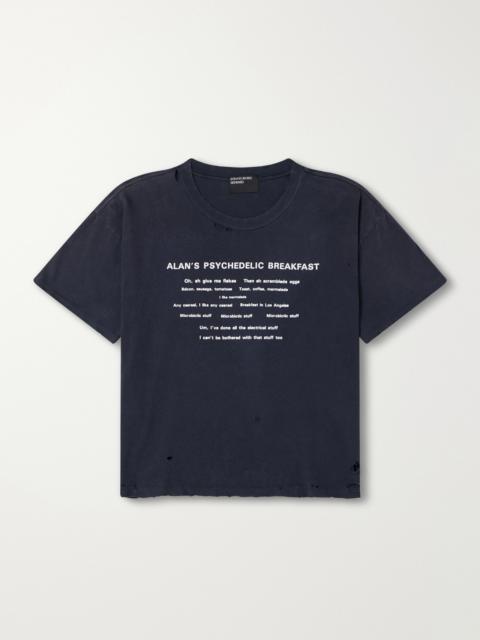 Enfants Riches Déprimés Alan's Breakfast Printed Distressed Cotton-Jersey T-Shirt