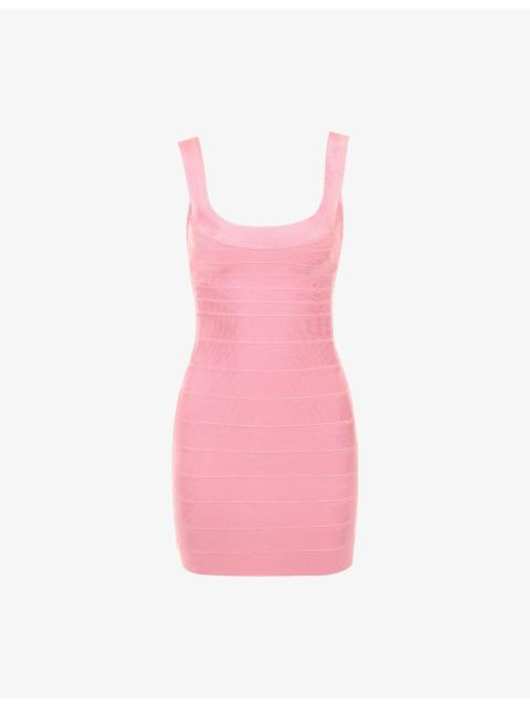 House of CB The Supermodel Halter-Neck Bandage Stretch-Woven Mini Dress