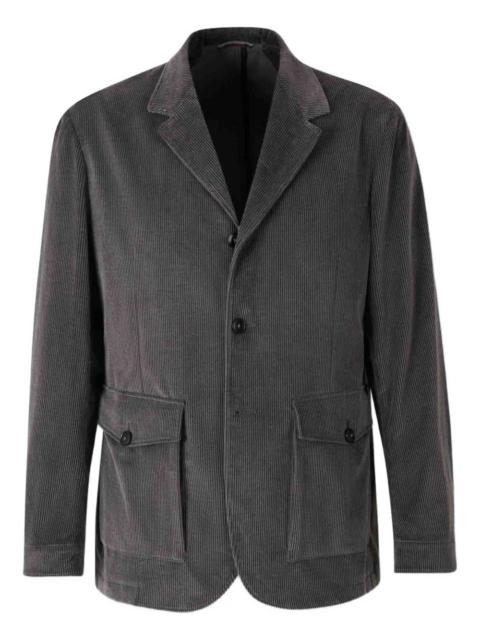 Canali corduroy patch-pocket shirt jacket