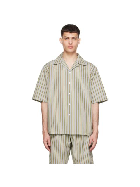 Marni Brown & Gray Striped Shirt