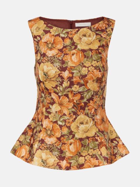 FAITHFULL Ana floral linen top
