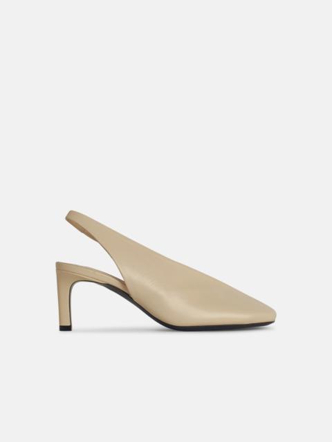 IVORY LEATHER SLINGBACKS