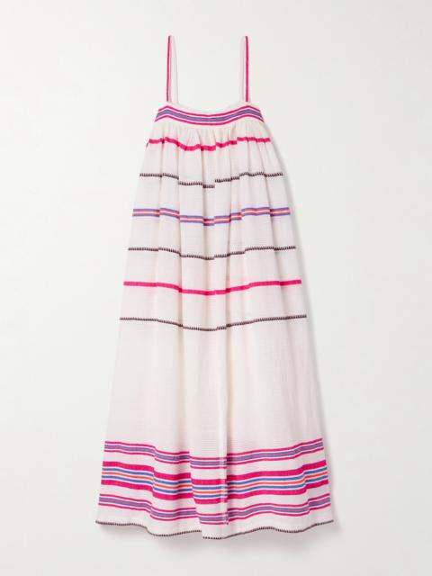 lemlem Eda Striped Cotton-blend Maxi Dress