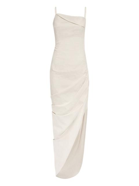 JACQUEMUS Saudade draped open-back maxi dress