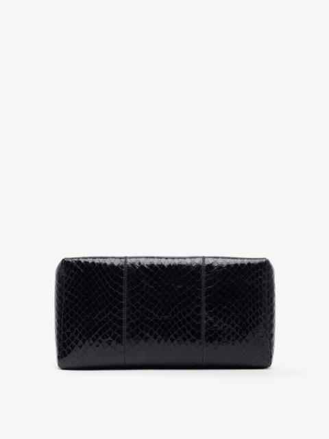 The Row Squared compact black leather clutch