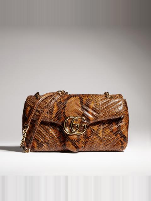 GUCCI GG Marmont python medium shoulder bag
