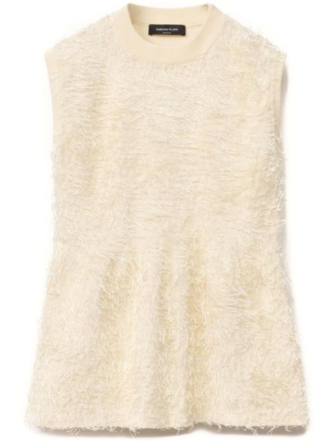 FABIANA FILIPPI frayed knitted top