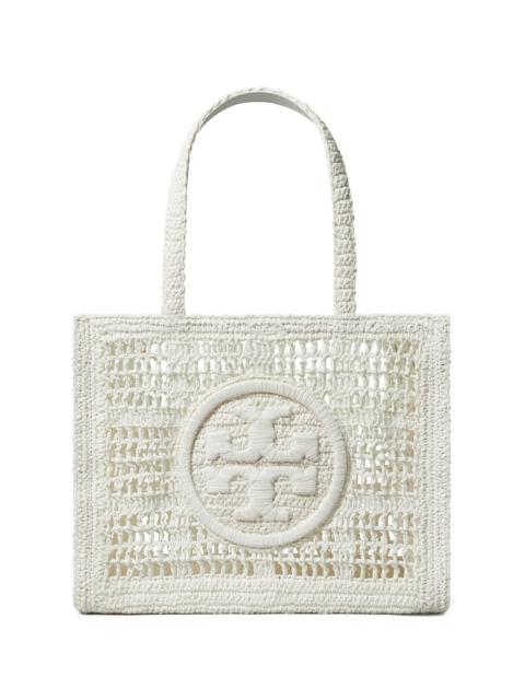 TORY BURCH Women's Small Ella Crochet Straw Tote Bag - White