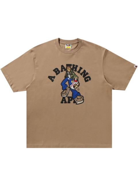 BAPE Graffiti Character College Relaxed Fit Tee 'Beige'