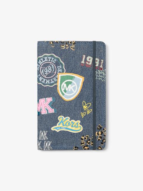 MICHAEL KORS Medium Embellished Denim Notebook