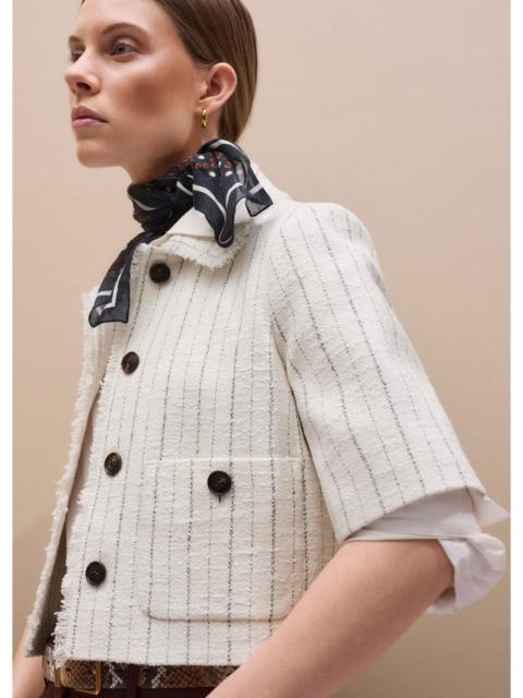 ME+EM Stripe Crop Jacket