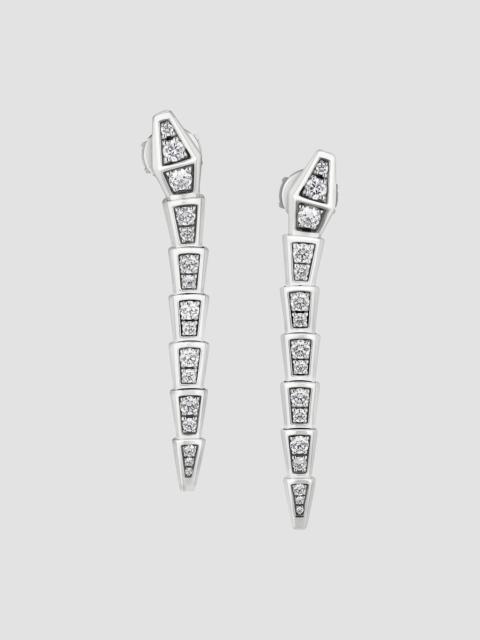 BVLGARI Women's Serpenti Viper 18K White Gold & 1.08 TCW Diamond Drop Earrings - White Gold