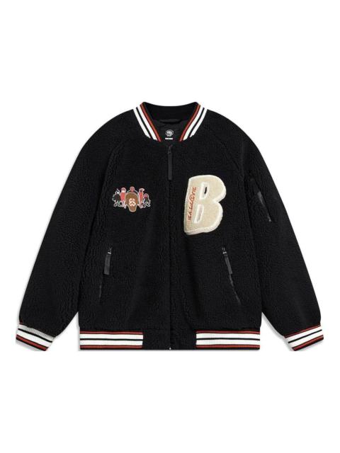 Li-Ning Li-Ning BadFive Graphic Fleece Baseball Jacket 'Black' AFMT017-2