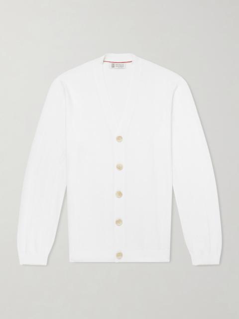 Brunello Cucinelli Knitted Linen and Cotton-Blend Cardigan