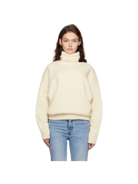 TOTEME Off-White Double-Knit Turtleneck