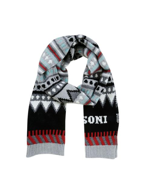 Missoni geometric-pattern wool scarf