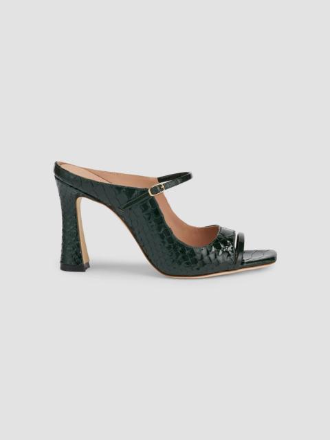 MALONE SOULIERS Women's Rania 90MM Croc-Embossed Leather Sandals - Green