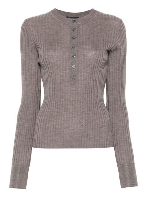 soeur ribbed long-sleeve top