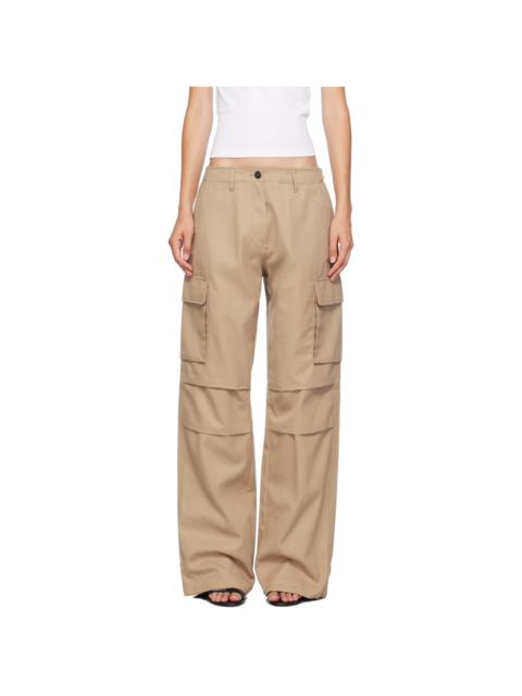 COPERNI Beige Tailored Wide Leg Cargo Pants