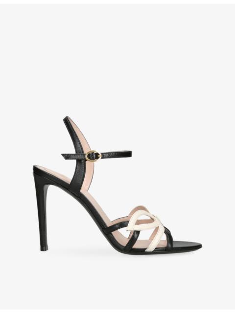 Valentino Bow 100 Heeled Leather Sandals