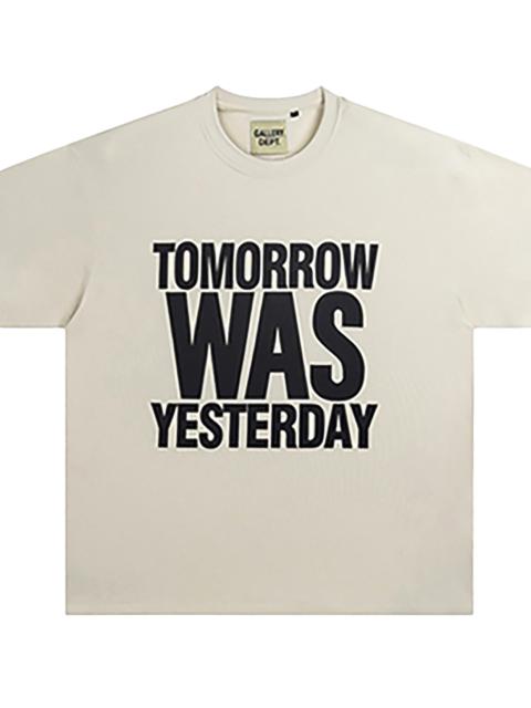 GALLERY DEPT. Yesterday Was Tomorrow Logo T-Shirt "Antique White & Black" GD210