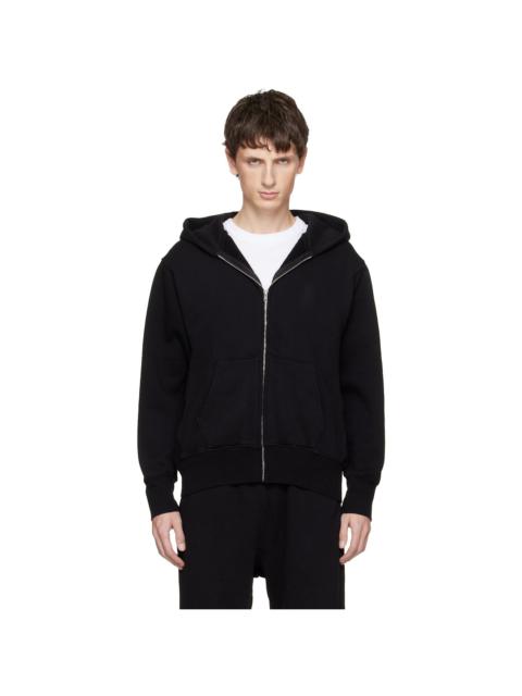 LES TIEN Black Heavyweight Zip Hoodie