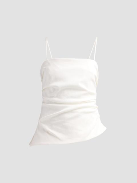 SIMKHAI Women's Emerson Ruched Asymmetric Bustier Top - Ivory