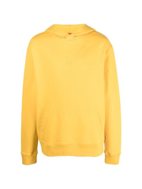 debossed-logo cotton hoodie