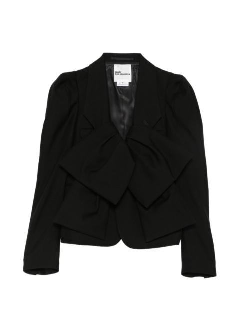 Noir Kei Ninomiya bow-embellished wool blazer