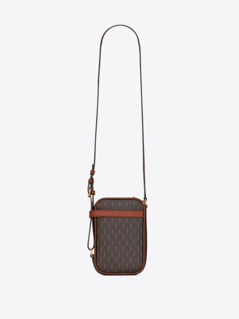 le monogramme crossbody pouch in monogram canvas and smooth leather