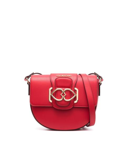 Moschino heart-plaque crossbody bag