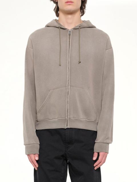 Maison Margiela 4-Stitch Zipped Hoodie in Brown