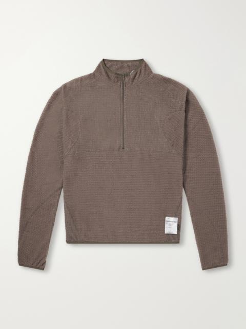 SATISFY Logo-Print FuzzFleece™ Half‑Zip Running Top