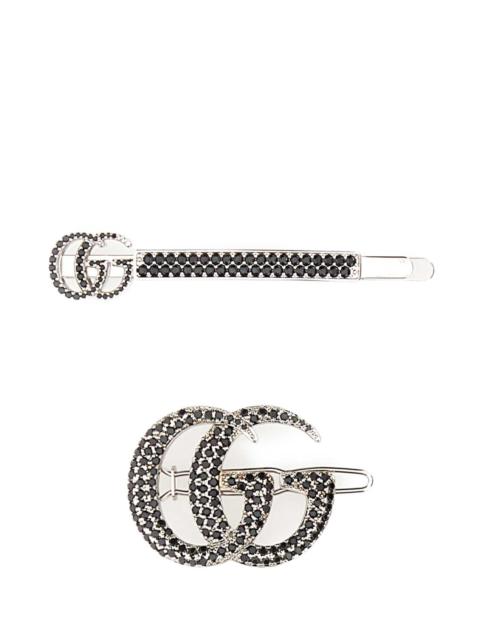 GUCCI Gucci Marmont Hair Clips Set — Silver