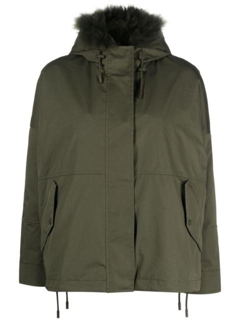 Yves Salomon reversible hooded cropped parka