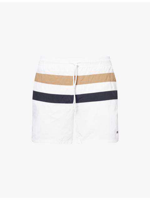 BOSS Louis Striped Swim Shorts