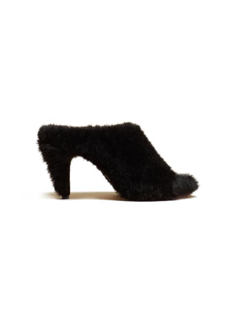 KHAITE Marion Shearling Sandals black