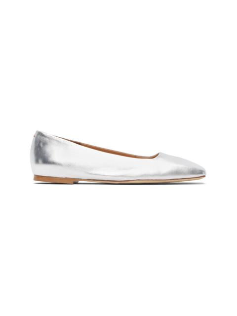 Aeyde Silver Matti Ballerina Flats