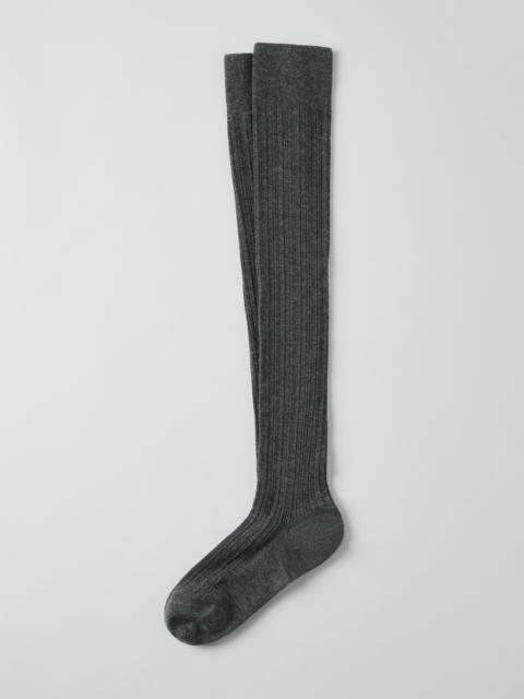 Brunello Cucinelli Stretch cashmere rib knit socks