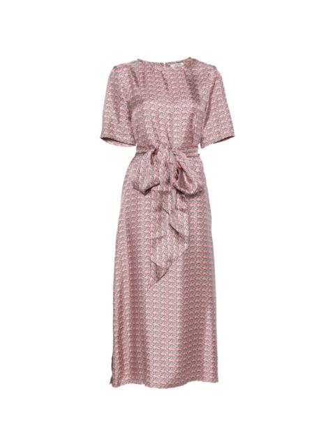 Max Mara bicycle-print silk dress