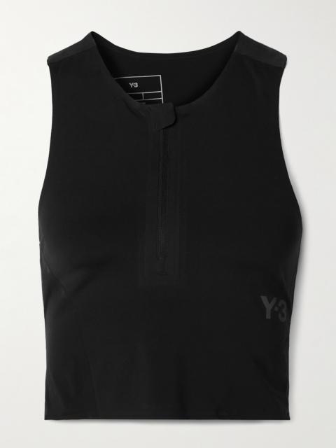 Y-3 + Y-3 Cutout Printed Recycled Stretch Sports Bra