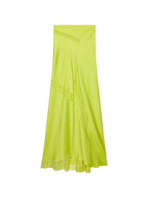 MSGM lace panelled maxi skirt