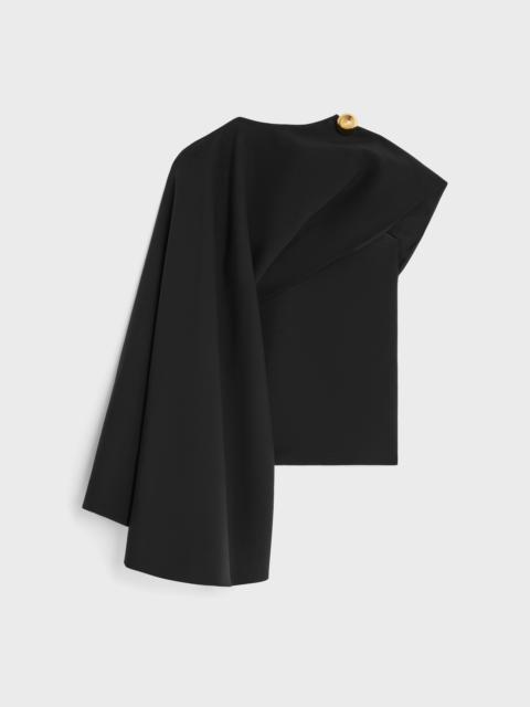 CELINE draped top IN WOOL SILK